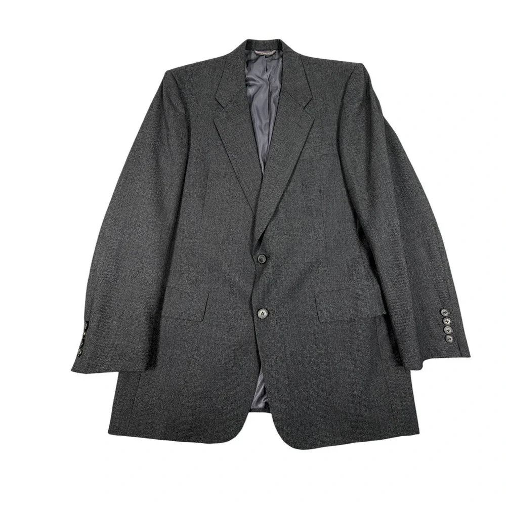 Christian Dior Monsieur Men Three Piece Suit Grey Wool 40R 34X32